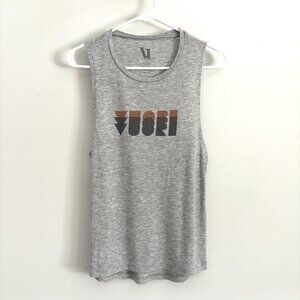 Vuori Gray Heathered Tank Top Logo Graphic Women’s Size Small Shirt